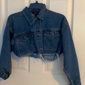 Jean jacket crop top